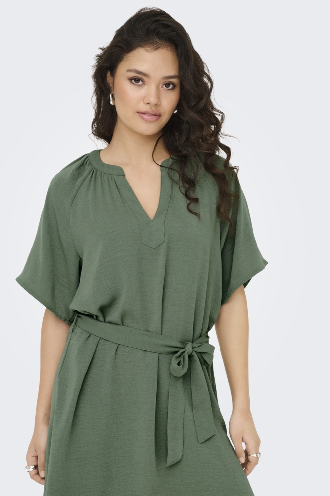 JDYDIVYA LIFE S/S V-NECK DRESS WVN 15320782 SEA SPRAY